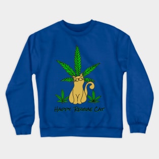 Happy reggae Cat - Catsondrugs.com Crewneck Sweatshirt